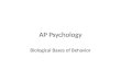 AP Psychology Biological Bases of Behavior. action potential Action potential refers to the firing of a neuron. This occurs when the charge inside the