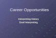 Career Opportunities Interpreting-history Deaf Interpreting