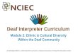 Deaf Interpreter Curriculum Module 2: Ethnic & Cultural Diversity Within the Deaf Community @ 2015 Digital Edition  Deaf Interpreter Curriculum  National