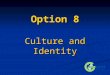 Option 8 Culture and Identity. Outline of Presentation Content of Option Content of Option Linkages Linkages Resources and activities Resources and activities