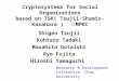 Cryptosystems for Social Organizations based on TSK( Tsujii-Shamir-Kasahara ) ー MPKC Shigeo Tsujii Kohtaro Tadaki Masahito Gotaishi Ryo Fujita Hiroshi