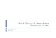 Jack Henry & Associates Presented April 10, 2008 Jonathan Goh Dan Xu