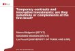 Marco Malgarini (ISTAT) MASSIMO MANCINI (ISTAT) Lia Pacelli (UNIVERSITY OF TURIN AND LRR) Temporary contracts and innovative investments: are they substitute
