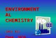 ENVIRONMENTAL CHEMISTRY (Air II) Chem. 3030. Stratospheric chemistry and the ozone layer; principles of photochemistry, light absorption by molecules,