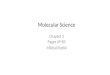 Molecular Science Chapter 3 Pages 69-83 Mikhail Kotlik