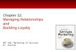 MKT 346: Marketing of Services Dr. Houston Chapter 12: Managing Relationships and Building Loyalty