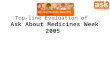 Top-line Evaluation of Ask About Medicines Week 2005