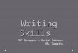 Writing Skills PDP Research – Social Science Ms. Goggins