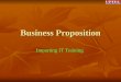 Business Proposition Imparting IT Training. Components of Learning Process 1. Learning Content 2. Academic Delivery 3. Assessment & Certification