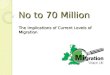 No to 70 Million The Implications of Current Levels of Migration