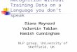 Named Entity Recognition without Training Data on a Language you don’t speak Diana Maynard Valentin Tablan Hamish Cunningham NLP group, University of Sheffield,