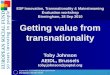 ESF Innovation, Transnationality & Mainstreaming Evaluation workshop Birmingham, 28 Sep 2010 Getting value from transnationality Toby Johnson AEIDL, Brussels