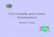Unit 3 Health and Human Development Revision Class