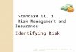 © 2008. Oklahoma State Department of Education. All rights reserved.1 Identifying Risk Standard 11. 1 Risk Management and Insurance