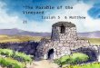 “ The Parable of the Vineyard” Isaiah 5 & Matthew 21