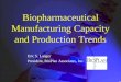 Biopharmaceutical Manufacturing Capacity and Production Trends Eric S. Langer President, BioPlan Associates, Inc