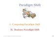 Paradigm Shift I. Computing Paradigm Shift II. Business Paradigm Shift Dr. Chen, The Challenge of the Information Systems Technology TM -1