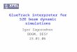 GlueTrack interpreter for S2E beam dynamic simulations Igor Zagorodnov BDGM, DESY 23.01.06