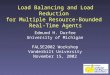 Load Balancing and Load Reduction for Multiple Resource-Bounded Real-Time Agents Edmund H. Durfee University of Michigan FALSE2002 Workshop Vanderbilt