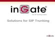 Solutions for SIP Trunking The SIP trunking enabler