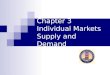 Chapter 3 Individual Markets Supply and Demand. Chapter 2 Table 2.1