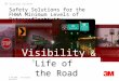 3M Signing Systems © 3M 2008. All Rights Reserved. Safety Solutions for the FHWA Minimum Levels of Retroreflectivity Visibility & Safety for the Life of