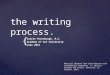 { the writing process. Carrie Thornbrugh, M.A. Academy of Art University June 2015 Material adapted from Good Reasons with Contemporary Arguments. 5 th