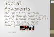 Social Movements Viv Grigg Wannabe social activist The Spirit of Creation moving through common grace in the secular structures of society to bring about