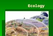 Ecology Ecology.  ECOLOGY- the branch of biology that studies the interactions between organisms and their environment. the branch of biology that studies
