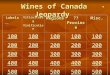 Wines of Canada Jeopardy LabelsViticulture&VinificationRegions ?? Province Misc. 100 200 300 400 500