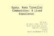 Gypsy, Roma Traveller Communities: A Lived Experience Dan Allen BA (Hons), M.Res, PGCE, Ph.D Senior Social Work Lecturer Edge Hill University England daniel.allen@edgehill.ac.uk