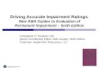 Driving Accurate Impairment Ratings: New AMA Guides to Evaluation of Permanent Impairment – Sixth Edition Christopher R. Brigham, MD Senior Contributing