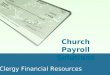 Clergy Financial Resources Church Payroll Solutions