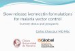 Slow-release ivermectin formulations for malaria vector control Current status and prospects Carlos Chaccour MD MSc