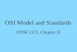 OSI Model and Standards ITNW 1325, Chapter II. Understanding the OSI Model