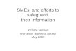 SMEs, and efforts to safeguard their Information Richard Henson Worcester Business School May 2009