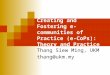 Creating and Fostering e- communities of Practice (e-CoPs): Theory and Practice Thang Siew Ming, UKM thang@ukm.my
