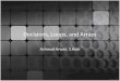 Decisions, Loops, and Arrays Achmad Arwan, S.Kom