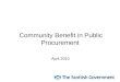 Community Benefit in Public Procurement April 2010