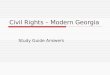 Civil Rights – Modern Georgia Study Guide Answers
