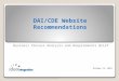 DAI/CDE Website Recommendations Business Process Analysis and Requirements Brief October 12, 2010