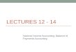 LECTURES 12 - 14 National Income Accounting; Balance of Payments Accounting