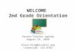 WELCOME 2nd Grade Orientation Parent/Teacher Agenda August 23, 2010 Alice.King@lcskk12.org Creekside: 216-8702