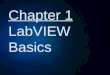 Chapter 1 LabVIEW Basics. Features > Uses Graphic Symbols > Created by National Instruments > Virtual Instruments (VIs) > Extensive Library of VIs