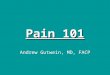 Pain 101 Andrew Gutwein, MD, FACP. Overview Today we will cover:1. Pain Med Myths 2. Basics 3. Conversions 4. Starting Meds and Titrating 5. Miscellaneous