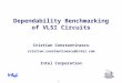 1 Dependability Benchmarking of VLSI Circuits Cristian Constantinescu cristian.constantinescu@intel.com Intel Corporation