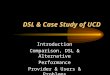 DSL & Case Study of UCD Introduction Comparison, DSL & Alternative Performance Provider & Users & Problems Case Study