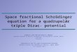Space fractional Schrödinger equation for a quadrupolar triple Dirac- potential Jeffrey D. Tare* and Jose Perico H. Esguerra National Institute of Physics,