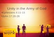 Unity in the Army of God Ephesians 4:11-13 John 17:20-26