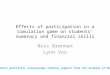 Effects of participation in a simulation game on students’ numeracy and financial skills Ross Brennan Lynn Vos The authors gratefully acknowledge funding